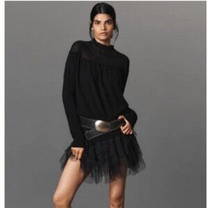 NWT Anthropologie Maeve Twofer Cashmere Wool Blend Sweater - L